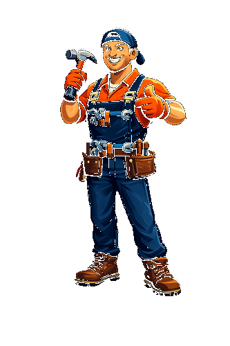 Handyman Pros mascot giving a thumbs up